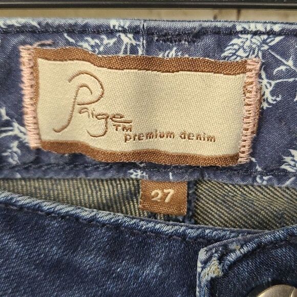 PAIGE Denim Skyline Skinny Jeans Dark Wash Ankle Peg Comfort Stretch XLA 27 - Picture 3 of 13